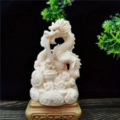龍 ドラゴン 置物 オブジェ ホワイト 白 風水 開運 縁起 干支 中国 樹脂製 玄関 寝室 方角 金 強力 スピリチュアル  店舗 金運 仕事運 健康運 伝統的 高品質 気高い