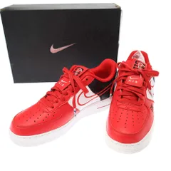 NIKE ナイキ BY YOU AIR FORCE 1 カスタムシカゴブルズカラー スニーカー AQ3989-993 レッド 27cm