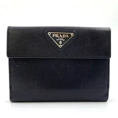 未使用級✨PRADAプラダ M523 三つ折り財布 ナイロン 三角ロゴ