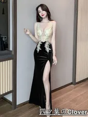 【美品・未使用新品】美しいレース?セクシーシースルー?ゴージャスロングドレス?パーティー用