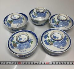 中国 清朝時代 雲龍図 青華 香合 木箱付 トヒサ 本さ5-0512