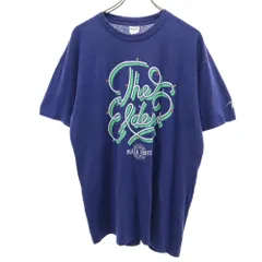 Charlie hustle 90s USA製 オールド シングルステッチ 半袖 Tシャツ L ネイビー Charlie hustle メンズ