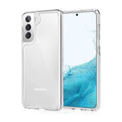Galaxy S22 ケース Galaxy S22 5G ケース 『耐衝撃吸収・米軍MIL規格取得』【光沢感・頑丈なPC背面＋柔軟なTPUバンパー/四隅滑り止/SGS認証黄変防止・すり傷防止/落下防止 おしゃれ 軽量/ワイヤレス充電対応 】クリアケース ギャラ