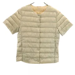 UNIQLO ユニクロ 半袖 ウルトラライトダウンジャケット L ベージュ レディース 古着