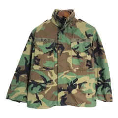 90年代 米軍実物 U.S.ARMY M-65 フィールドジャケット ミリタリー ウッドランドカモ (メンズ X-SMALL SHORT) 中古 古着 R9301