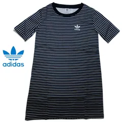 adidas アディダス オリジナルス レディース ボーダー ストライプ ワンピース 半袖 DU9871