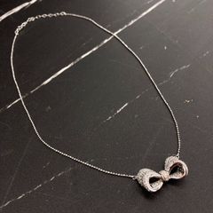 Pandora リボン型ネックレス - メルカリ