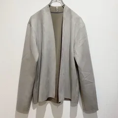 ADAM ET ROPE アダムエロペ　レディース　アウター　トップス　ノーカラージャケット　カーディガン　羽織り　長袖　無地　グレー系　グレージュ系　スエード風　日本製　ベーシック　着回し　シンプル　上品　高級感　SU456h886