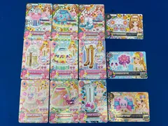 アイカツ 星宮いちご エンジェリーベア バンジーガーデン フローラルアルプスコーデ 4枚セット 3組 姫里マリア 【A10/0805-4】