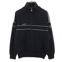 adidas アディダス 70s 西ドイツタグ ヴィンテージ トラックジャケット M ブラック デサント テクノ ジャージ メンズ 古着
