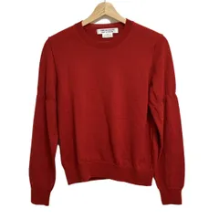 T*2様 【値下げOK！】コムデギャルソン　ウールニット　Ｍサイズ　レッド プレイ・コムデギャルソン 丸首セーター 赤（クルーネックニット