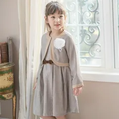 【茶チェック】お嬢様のアンサンブルスーツセット TAK キッズ キャサリンコテージ