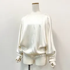 CHANEL - 74c14 CHANEL シャネル 長袖シャツ シルクシャツ ドルマンスリーブ 薄手シャツ オープンバック 無地 フランス製  P64545V02919 38 オフホワイト シルク 74c14 CHANEL シャネル 長袖シャツ シルクシャツ ドルマン