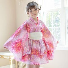 【夢彩花火】着崩れしないワンピース浴衣ドレス キッズ TAK キャサリンコテージ