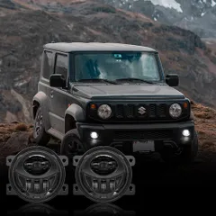 新品 led JB23W/JB64 JB43W/JB74 フォグランプ 車検対応 フォグランプ ホワイト 6000K 高輝度 純正交換 ジムニーシエラ 2500LM LEDフォグライトユニット 取付簡単 防水 Largoods スズキ用 ジムニーJB系用 LE