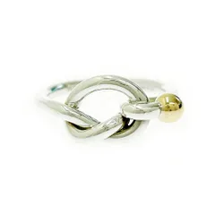 【中古】【箱付き】 TIFFANY&Co. ティファニー シルバー ゴールド ラブノット リング 3.0g 925/750刻印 477649 リング・指輪