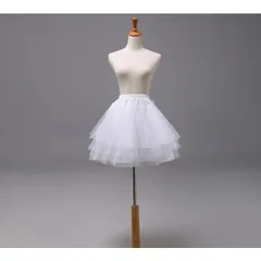 ショートパニエ かわいい レース ４段ティアード ドレスのボリュームアップ ハードチュール パニエ 大人 スカート コスチューム用小物 ウエストフリーサイズ
