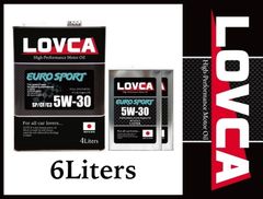 送料無料LOVCA EURO SPORT 5W-30/6L日本製100%化学合成