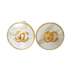 【中古・VINTAGE】 CHANEL シャネル ココマーク イヤリング パール ゴールド ヴィンテージ Coco Mark Earrings