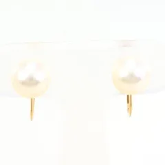 K18YG　イヤリング　clip-on earrings　パール（真珠）　総重量約2.9g