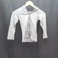 ◇ NIKE フルジップ フード ワンポイント 刺繍 長袖 スウェット パーカー フーディー XSサイズ ライトグレー レディース E  【1304050038983】