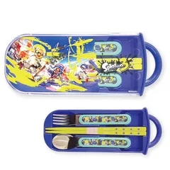 【新品】トリオセット スプラトゥーン3 箸 スプーン フォーク カトラリーセット キャラクター 抗菌 食洗機 スライド式 お弁当 給食 ランチ 名前シール 幼稚園 日本製 スケーター