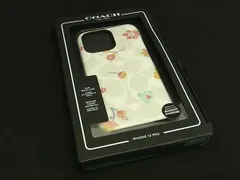 ■新品■未使用■ COACH コーチ シグネチャー PVC フラワー iPhone 13 PRO 対応 アイフォンケース スマホケース アイボリー系 BL3772