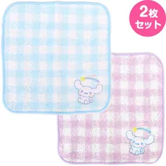 シナモロール プチタオル2枚セット 抗菌 ハンカチ チェック 通園 通学 子ども 子供 サンリオ sanrio