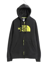 【お得なクーポン配布中!】 ノースフェイス フルジップ プリント スウェット フード パーカー メンズ M アウトドア トレーナー 裏起毛 ジップアップ シンプル ブラック