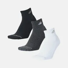 ニューバランス 靴下 3足組 メンズ Newbalance ミッドレングス3Pソックス ワッペン 23-29cm くつ下  スポーティ ソックス  男性 メンズ靴下 紳士ソックス   ブラック グレー ホワイト /LAS55658-AS1