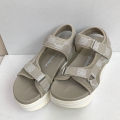 Anne Coquine アンコキーヌ　幅が調整できる厚底サンダル　ベージュモノグラム　M　23㎝～23.5㎝　タのサムネイル