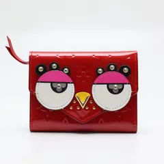 【楠本質店/元住吉】LV/ルイヴィトン M62317　ポルトフォイユ・ヴィクトリーヌ/三つ折り財布　モノグラム　カラー：レッド　ヴェルニ【中古】