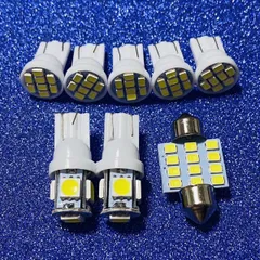 8個セット NHP10 アクア トヨタ T10 LED バルブ ルームランプ スモールライト ナンバー灯 ホワイト フルセット パーツ カー用品