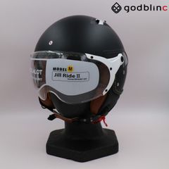 ZEALOT　ジルライド2 インナーシールドジェット　MATT BLACK　Mサイズ※女性・こどもベース　JR0015　ジェットヘルメット