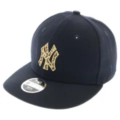 NEW ERA (ニューエラ) ×KITH NEW YORK YANKEES 9FIFTY CAP レオパード ニューヨークヤンキース ベースボールキャップ 帽子 ネイビー