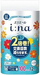 大王製紙 エリエールイーナトイレットティシュー シングル 12ロール【6個セット】