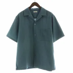 B&Y ユナイテッドアローズ BEAUTY&YOUTH ビューティー&ユース リネンタッチ オープンカラー リラックスレギュラー シャツ 半袖 XL 青 ブルー 1216-149-2781 /RO