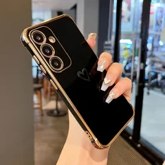 ZTOFERA Samsung Galaxy A54 5G 用 ハートケース 柔軟な TPU シリコン メッキ加工 ソフト 軽量 耐衝撃 おしゃれ 韓国 可愛い Samsung Galaxy A54 5G ケース 携帯カバー 女性 心パターン スマ