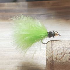 ■ELK■　マラブー　ショートボディ　ライム　4本　完成品フライ　フライフィッシング　管釣り