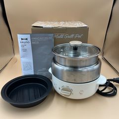 【美品】BRUNO ブルーノ 電気鍋 コンパクトマルチグリルポット 卓上 BOE115 一人鍋 焼肉 調理器具 即日発送 ラクル家電館