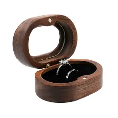 ☆ ブラック×rb512 ☆ リングケース 木製 2本収納 shringcase01 木製 リングケース 2個収納 ジュエリーボックス ジュエリーケース 指輪入れ 指輪 リング アクセサリー ケース 小さい ペアリング 2本 おしゃれ 可愛い 収納 ボックス