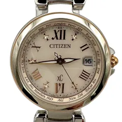 【CITIZEN】 シチズン XC EC1034-59W エコドライブ 電波ソーラー 電波 ソーラー 28mm ステンレス ピンク レディース 腕時計 時計 未使用品 【新古品】USED-SS 【9304】