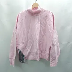 ◇ ⊇ adidas アディダス ハイネック ロゴプリント 長袖 トレーナー サイズM ピンク ネイビー レディース E  【1502180065132】