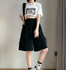 ボトムス カーゴパンツ ハーフパンツ 夏パン ウエストゴム 涼しい [1060]