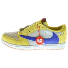 NIKE (ナイキ) ×TRAVIS SCOTT WMNS AIR JORDAN 1 RETRO LOW OG CANAR DZ4137-700ウィメンズ エアジョーダン1 カナリー ローカットスニーカー イエロー US9.5/26.5cm