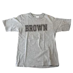 USA製 90s Champion S/S TEE チャンピオン Tシャツ M~L 霜降りグレー 灰 Brown University カレッジ 古着
