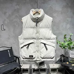 [L ]秋冬 コーデ メンズ  服 シンプル ファッション オシャレ 大人 かっこいい 大きいサイズ ストリート 紳士服 マウンテン アメリカン ワークウェア ジッパー ポケット ダウン コットン ベスト ジャケット 