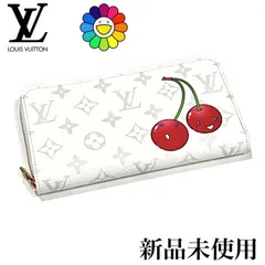 【新品未使用保管品】LOUISVUITTON ルイヴィトン × 村上隆 TM ジッピーウォレット　ラウンドファスナー 長財布 M14240 モノグラム チェリー ホワイト