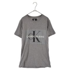 Calvin Klein Jeans (カルバンクラインジーンズ) フロントプリント ロゴ Tシャツ グレー