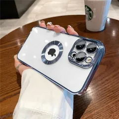 iPhone14 Pro Max ケース クリアカバー ライトブルー